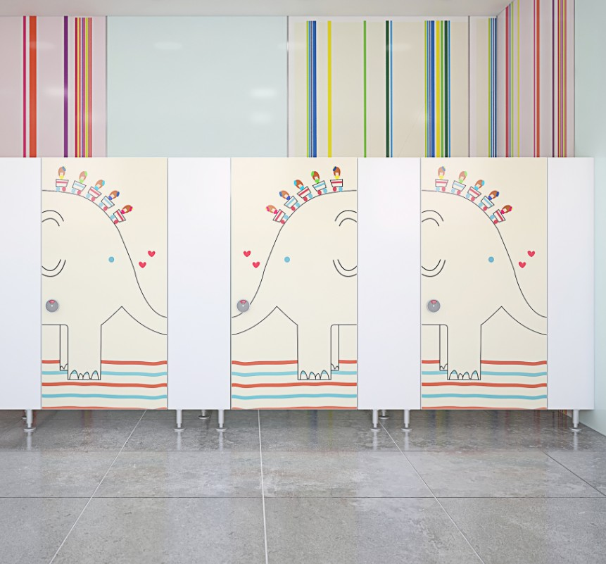 동두천(동두천시) 큐비클 어린이집 화장실 큐비클 칸막이 시공! 귀여운 코끼리 디자인으로 변신 11 image 207