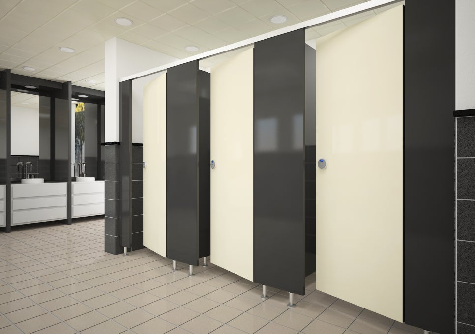 인천(인천시) 큐비클 설치 공사: 아이보리 & 진회색 하이그로시 조합 (550mm 문폭 맞춤 설계) 7 image 620