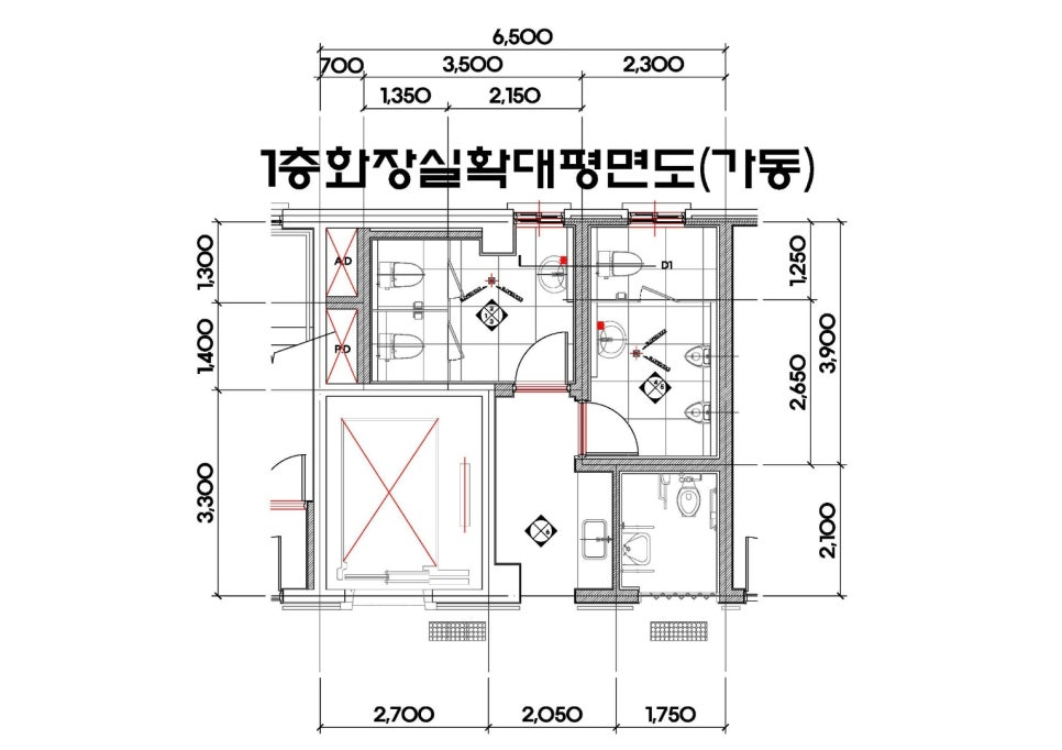 양주(양주시) 큐비클 불곡산 요양원 큐비클 시공 후기: 크림 & 블랙 오크 무광 조합 및 장애인 접이식 문 설치 3 image 2